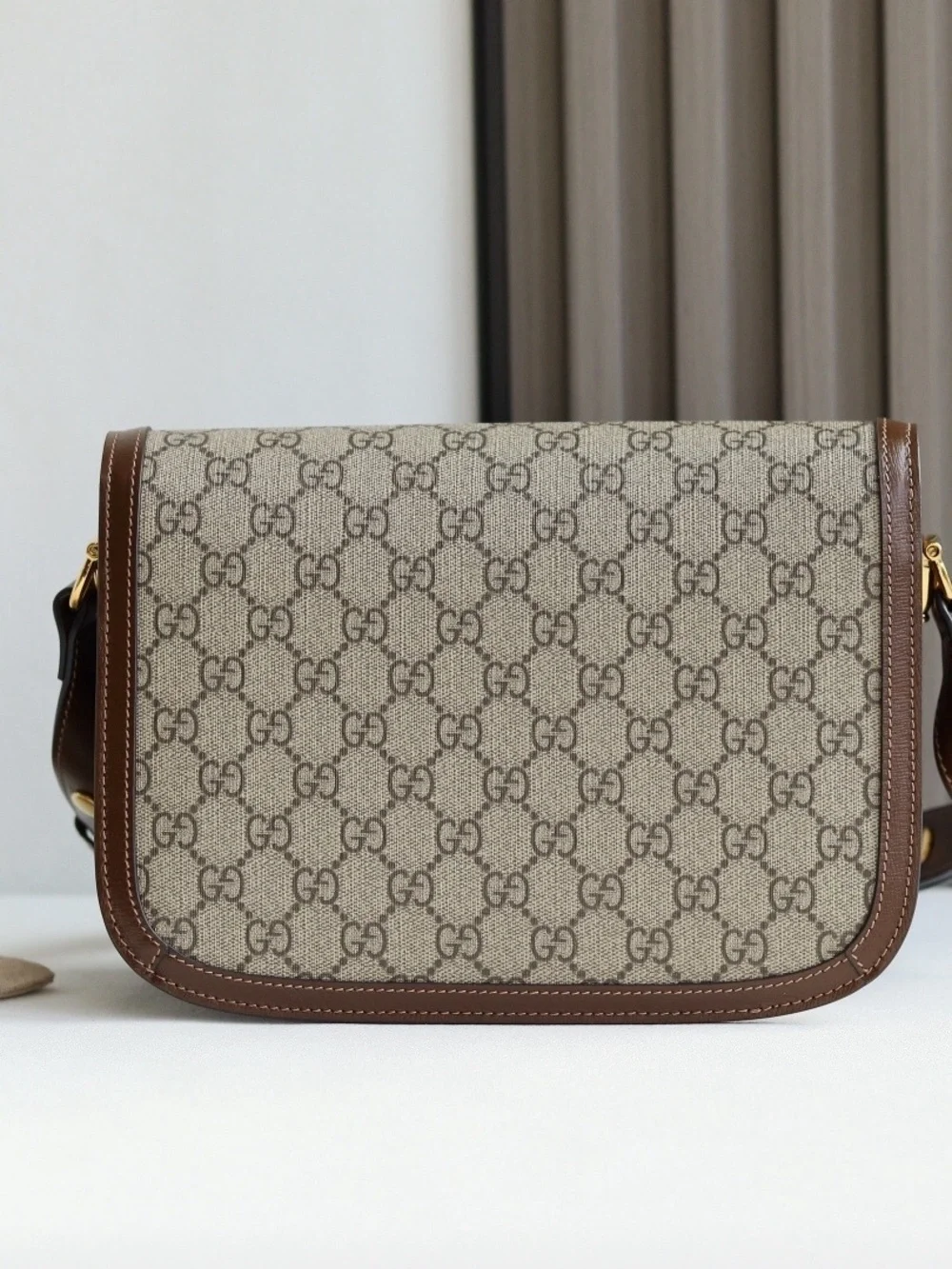 GUCCI 1955 HORSEBIT SHOULDER BAG GG supreme/brown